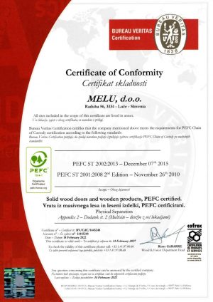 Certifikat PEFC